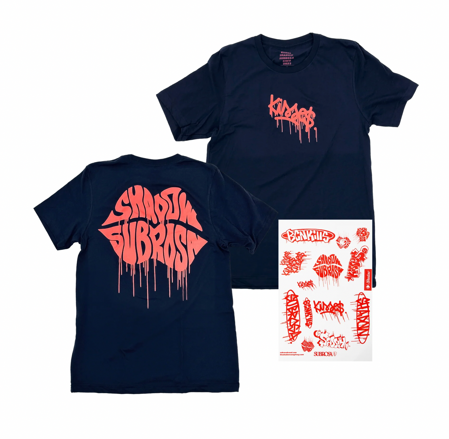 SHADOW x SUBROSA Kisses T-Shirt (Navy)